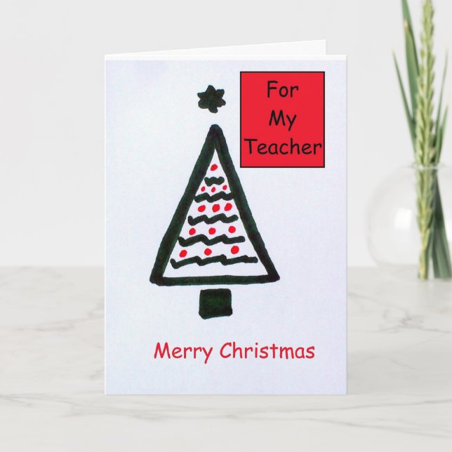 Tarjeta de navidad para un profesor (Anverso)