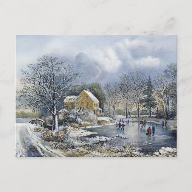 Tarjeta de Navidad pasada de moda (Anverso)