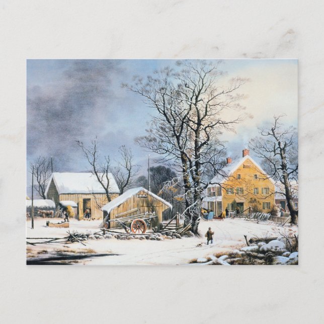 Tarjeta de Navidad pasada de moda (Anverso)