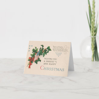 Tarjeta de Navidad patriótica del vintage