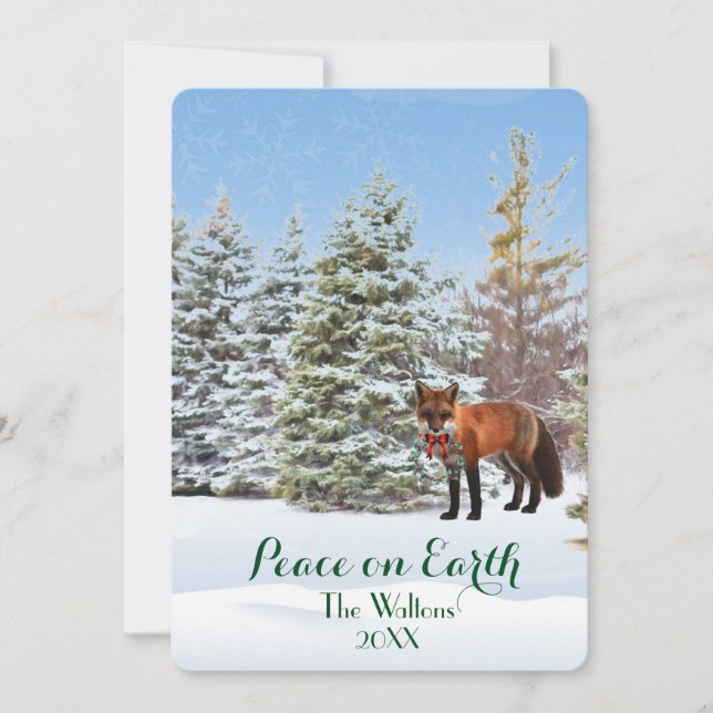 Tarjeta de Navidad Paz en la Tierra (Anverso)