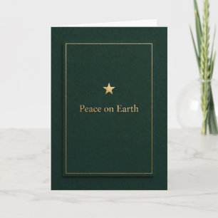 Tarjeta de Navidad 'Paz en la Tierra' Esmeralda y