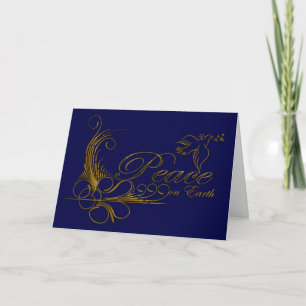 Tarjeta de Navidad Peace On Earth con paloma