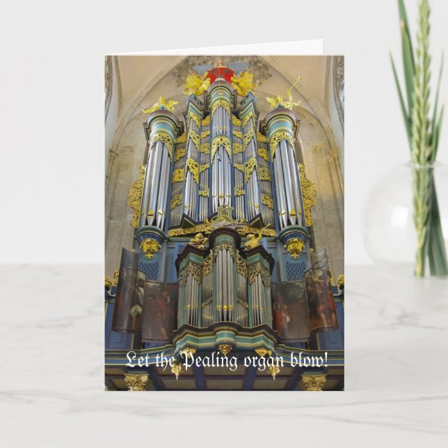 Tarjeta de Navidad Pealing del órgano - Breda (Anverso)