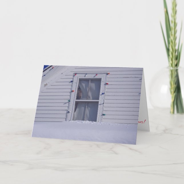 Tarjeta de Navidad "PEEK-A-BOO" (Anverso)