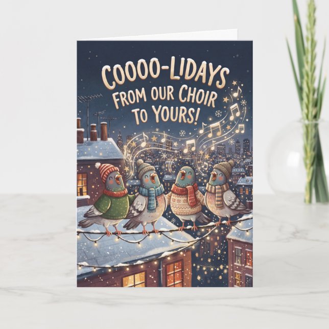 Tarjeta de Navidad Penguin Coldays (Anverso)