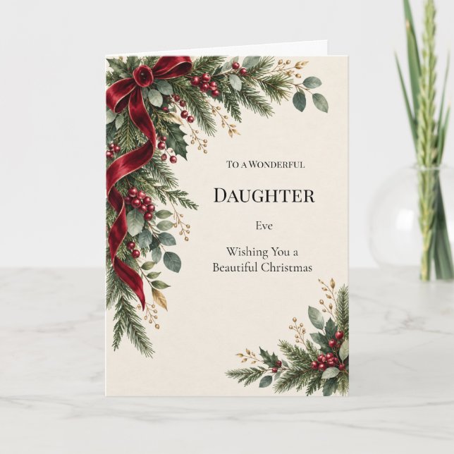 Tarjeta de Navidad personalizable (Anverso)