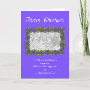 Tarjeta de Navidad personalizable con foto - Borde