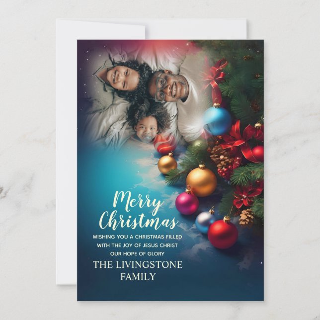 Tarjeta de Navidad personalizable de descarga inst (Anverso)