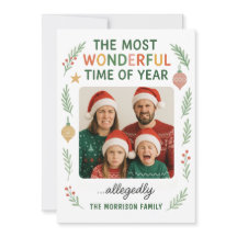 Tarjeta de Navidad personalizable divertida para f