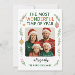 Tarjeta de Navidad personalizable divertida para f