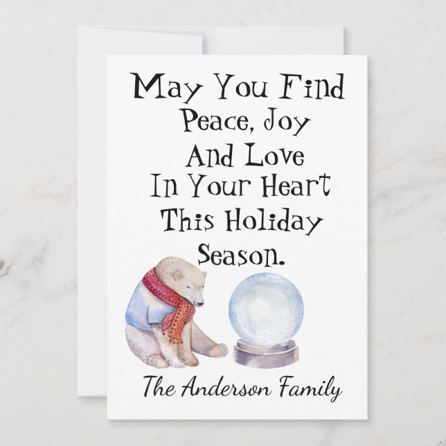 Tarjeta de Navidad Personalizada (Anverso)