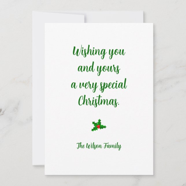 Tarjeta de Navidad personalizada (Anverso)