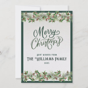 Tarjeta de Navidad personalizada 2025 con foto