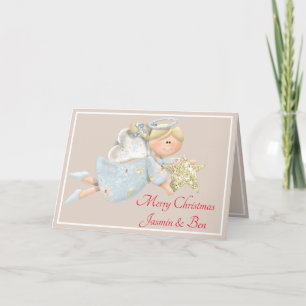 Tarjeta de Navidad Personalizada - Ángel Estrella