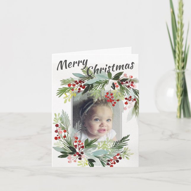 Tarjeta de Navidad personalizada - Berries de invi (Anverso)