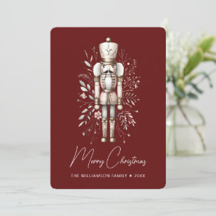 Tarjeta de Navidad personalizada Cascanueces Roja