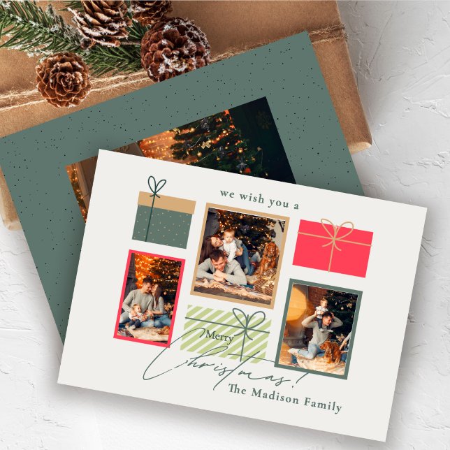 Tarjeta de Navidad personalizada con 4 fotos | Mod (Subido por el creador)