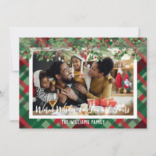 Tarjeta de Navidad personalizada con cuadros