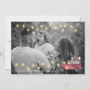Tarjeta de Navidad personalizada con el coche de S