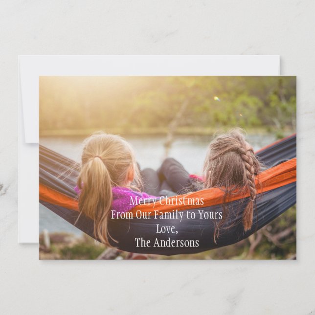 Tarjeta de Navidad Personalizada con Foto (Anverso)