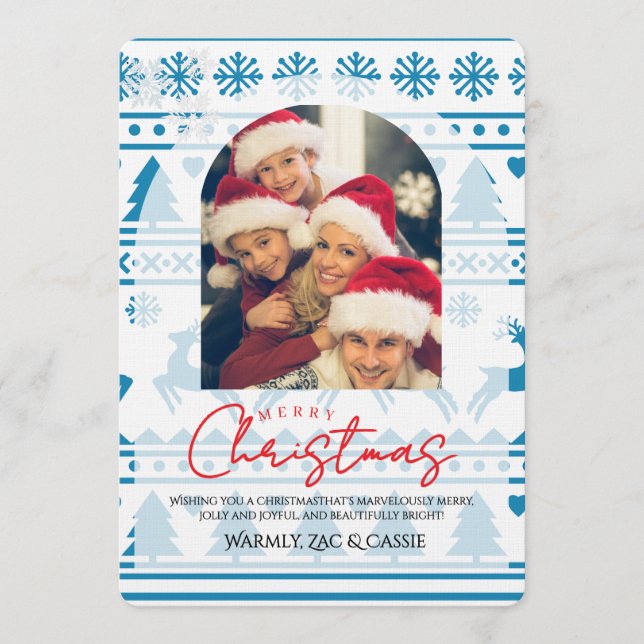 Tarjeta de Navidad personalizada con foto (Anverso)