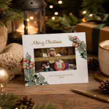 Tarjeta de Navidad personalizada con foto familiar