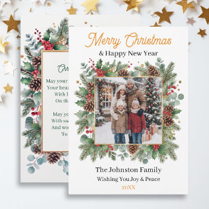 Tarjeta de Navidad personalizada con foto familiar