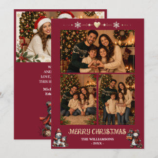 Tarjeta de Navidad personalizada con foto familiar