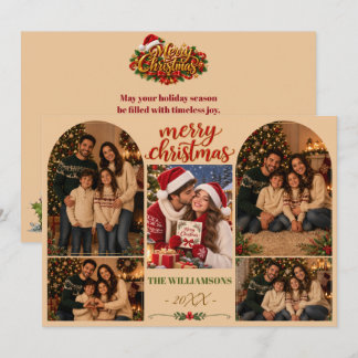 Tarjeta de Navidad personalizada con foto familiar