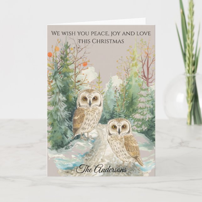 Tarjeta de Navidad personalizada con foto familiar (Anverso)