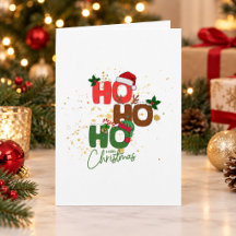 Tarjeta de Navidad personalizada con foto Ho Ho Ho