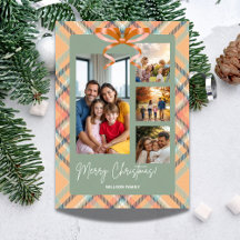 Tarjeta de Navidad personalizada con fotos de fami