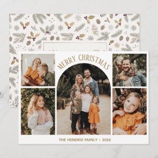 Tarjeta de Navidad personalizada con múltiples fot