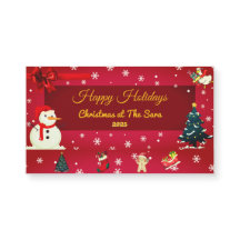 Tarjeta de Navidad personalizada con nombre 