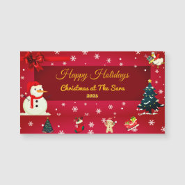 Tarjeta de Navidad personalizada con nombre 