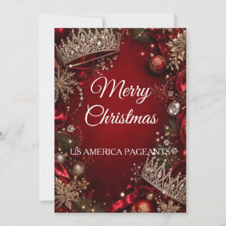 Tarjeta de Navidad personalizada Corona de Concurs