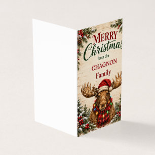 Tarjeta de Navidad personalizada de granja con alc