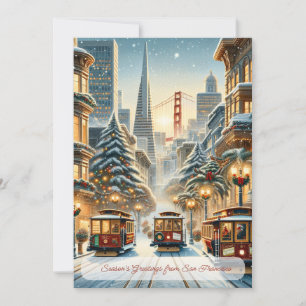 Tarjeta de Navidad personalizada de San Francisco