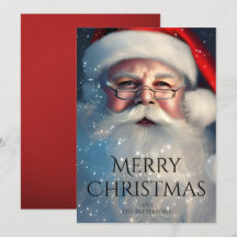 Tarjeta de Navidad Personalizada de Santa Nevado