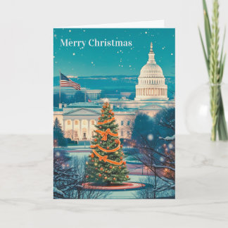 Tarjeta de Navidad personalizada de Washington DC