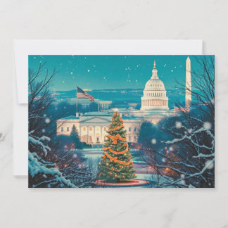 Tarjeta de Navidad personalizada de Washington DC
