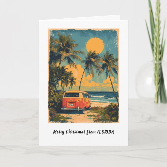 Tarjeta de Navidad personalizada desde Florida (Anverso)