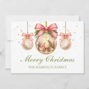 Tarjeta de Navidad personalizada elegante de la Na
