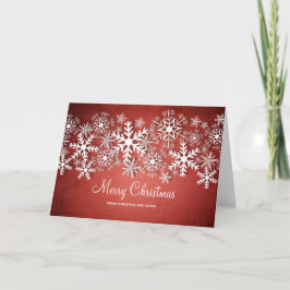 Tarjeta de Navidad personalizada hermosa con nieve