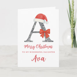 Tarjeta de Navidad Personalizada - Letra A