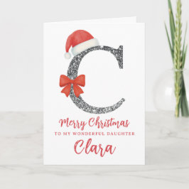Tarjeta de Navidad Personalizada - Letra C