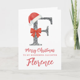 Tarjeta de Navidad Personalizada - Letra F