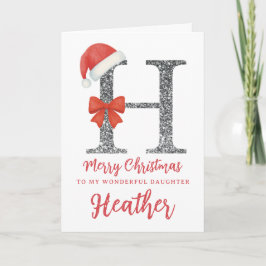 Tarjeta de Navidad Personalizada - Letra H