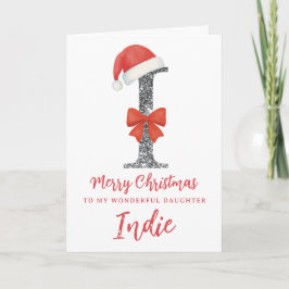 Tarjeta de Navidad Personalizada - Letra I